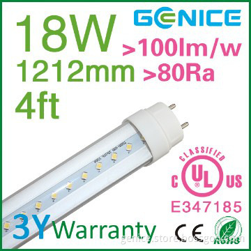 daylight LED tube lighting AC100-277V 100lm/W Epistar chip